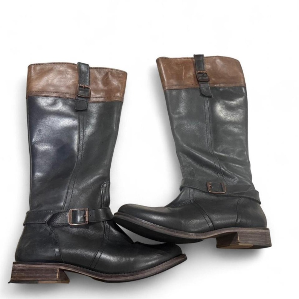 Wolverine Women Black Brown Leather Tall Riding Boots W40091 Size‎ 8.5 US
